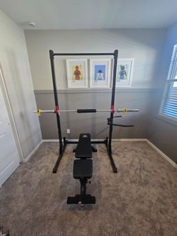 CAP Power Rack w/barbell