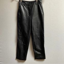 Babaton Aritzia Black Vegan Leather Pants Sz 0