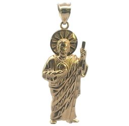 14k Yellow Gold Saint Jude Pendant Charm Necklace 3.43g GP3113293