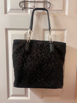 Coach cheetah suede tote