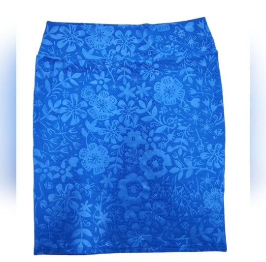 LulaRoe Size 3XL Cassie Pencil Skirt New Blue