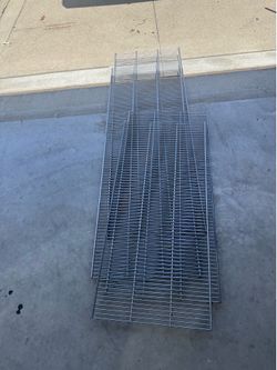 Metal shelves
