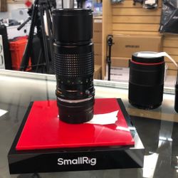 Minolta Rokkor MC Tele PE 200mm F/4.5 X With E Mount Adapter Lens Pre Owned 