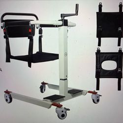 Patient lift transfer chair portable