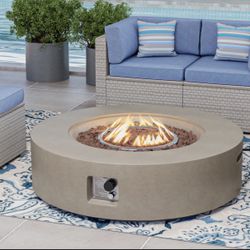 Borgia Concrete Propane Fire Pit Table