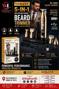 Sokany SK-16083 5-in-1 Beard Trimmer Kit