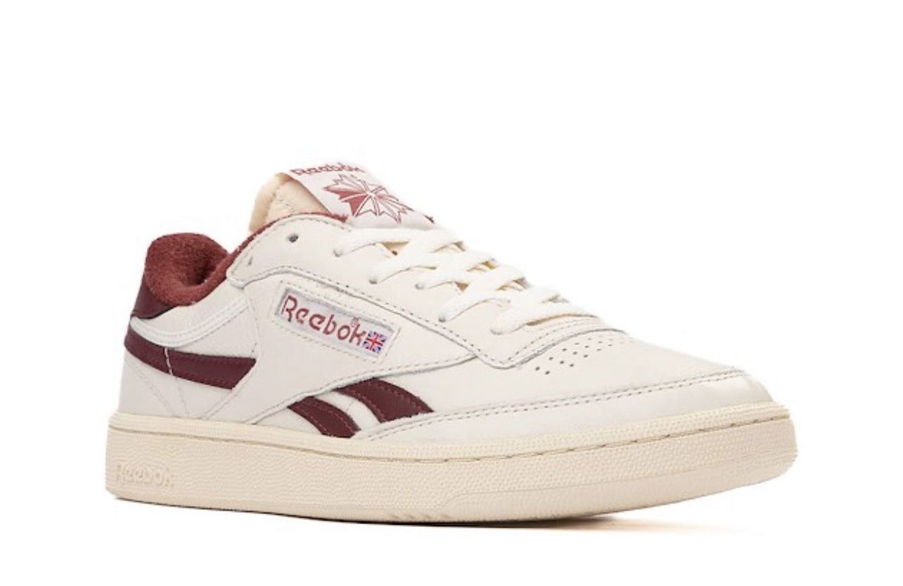 Mens Reebok Club C Revenge Athletic Shoe - Vintage Chalk / Burgundy