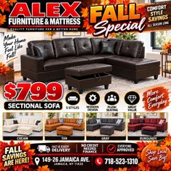 Sectional Sofa with Ottoman