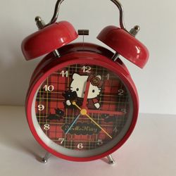 Vintage 2003 Sanrio Hello Kitty Dogs Theme Alarm Bell Clock