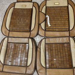 Qbedding Bamboo Car Seat Cover for Summer 2 Pieces