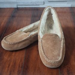 UGG Brown Ansley Suede Slippers Size 10