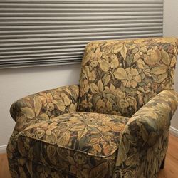CRATE AND BARREL UPHOLSTERED ARMCHAIR 