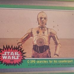 1977 Topps Star Wars #200 3-CPO Searches For His Counterpart card