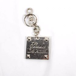 Bag Charm Purse Charm Genna DeRossi Silver Metal Pyramid Spike Gemma Teller Style Y2K Keychain