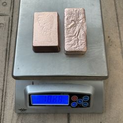 1/2   Kilo Hand Poured Copper Bars 