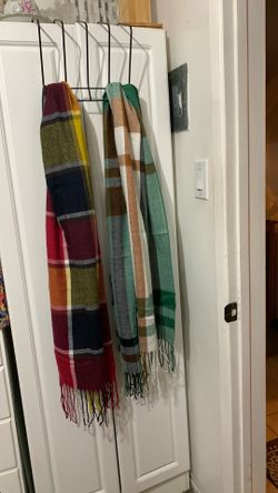 Scarfs long  NEW. $7 each. Red and Green