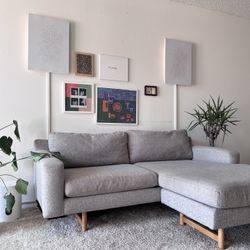 West Elm Eddy 2-Piece Reversible Sectional 74”