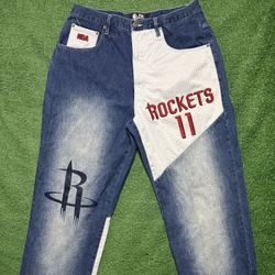 Vintage NBA Yao Ming Rockets Jeans UNK W34