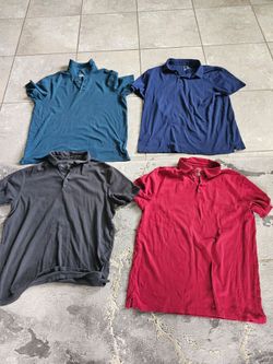 4 extra large men's polo shirts