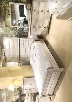 Acacia Twin / Full Patterson Driftwood Gray Sleigh Youth Bedroom Set