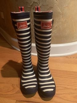 Joules stripped rain boots size 36 euro