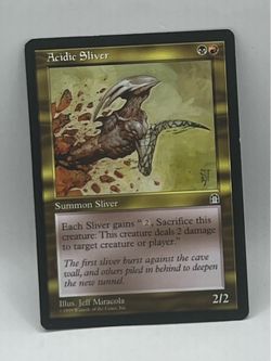 MTG Stronghold Acidic Sliver Summon Sliver Card