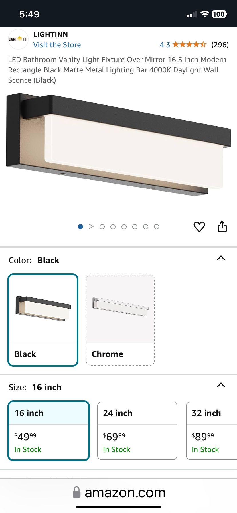 Bathroom Vanity Light LED