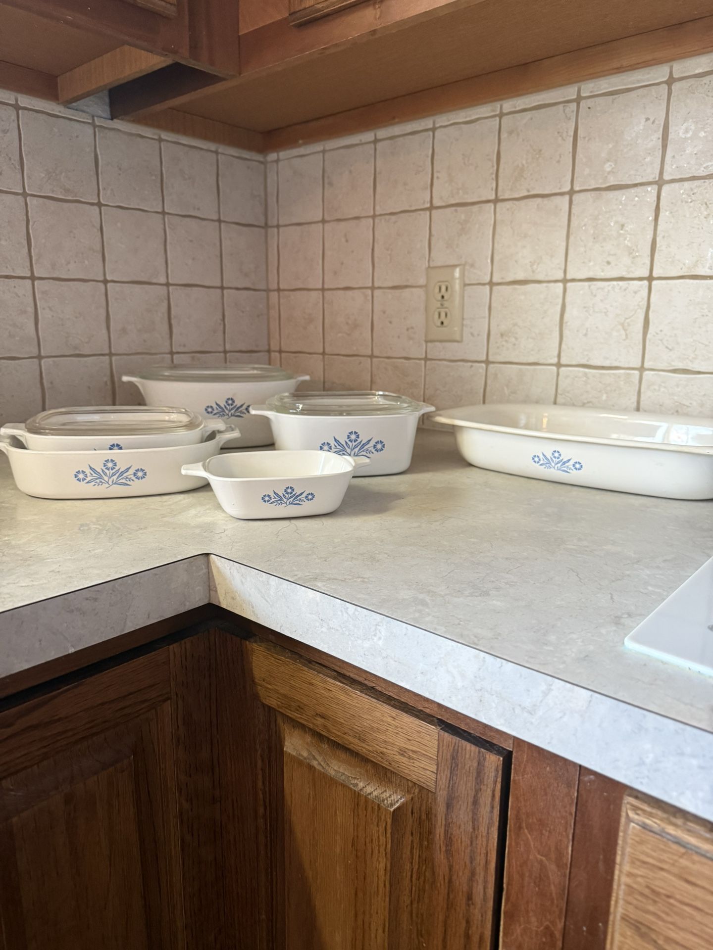 Vintage Blue Cornflower Corningware