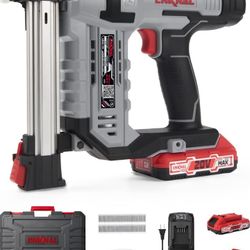 LINKNAL-Cordless T Nailer Battery Powered, 14 Gauge 3/4'' (ST18) Electric Nail Gun, 2×Batteries, Charger and 200 Nails Included...NEW IN BOX