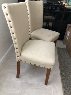 Two parsons chairs