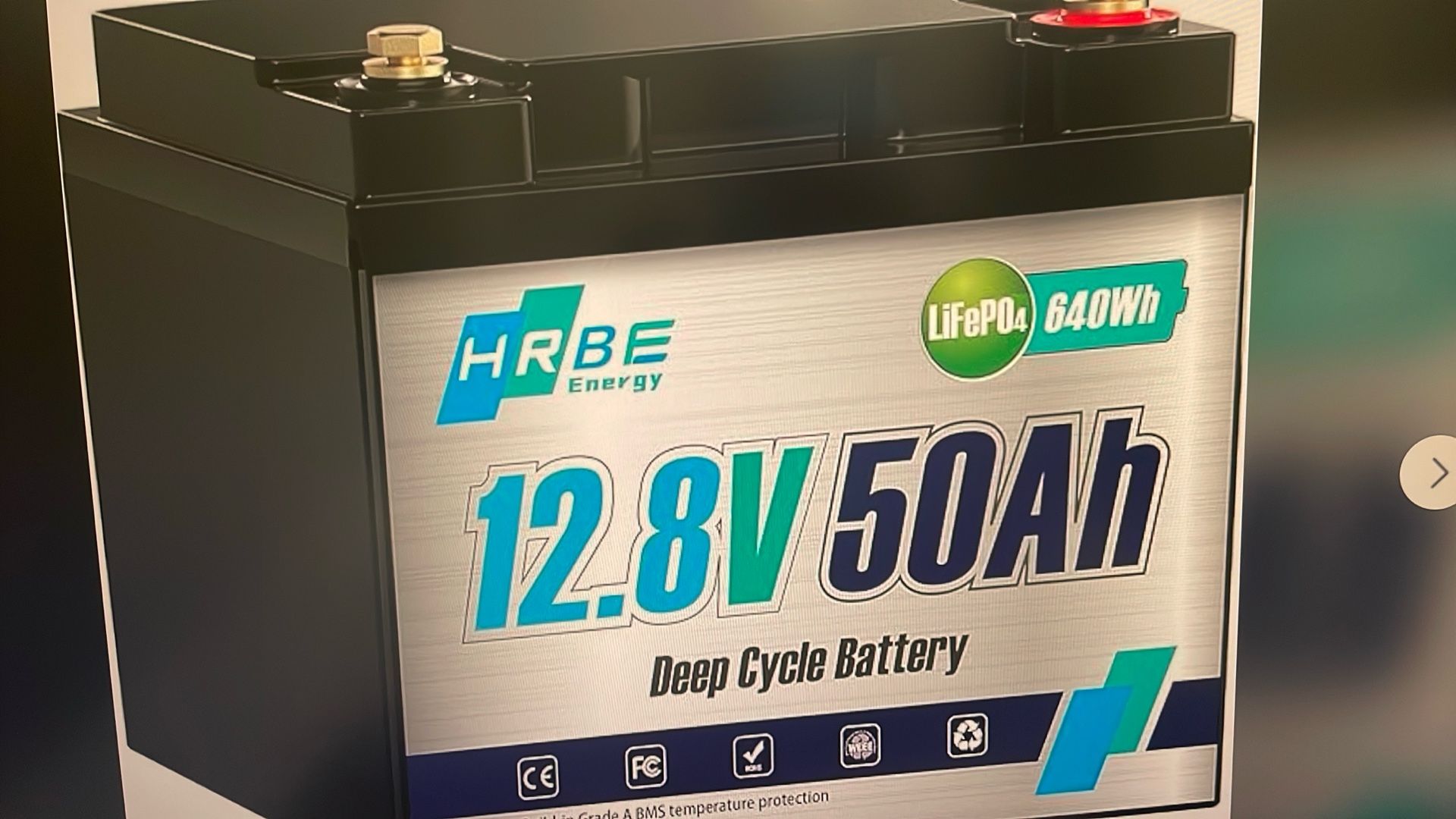 Brand New HRBE 12 V 50 AH LifePO4 Rechargeable Lithium Battery