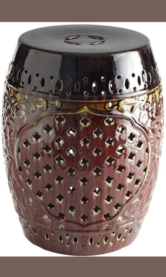 Imports Floral Garden Stool _Indian_ COLLECTION)