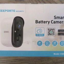 Zeeporte Security Smart Battery Camera Model CG6S - NEW