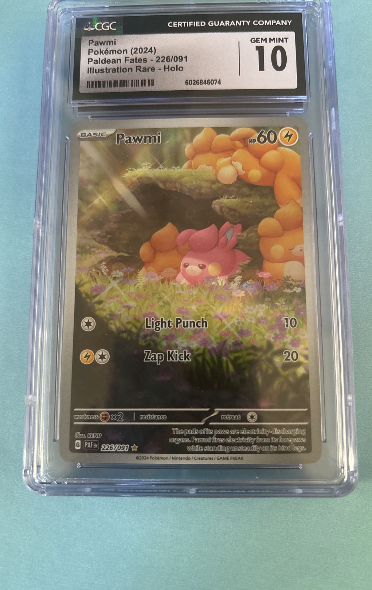 Pawmi Illustration Rare/CGC Gem Mint 10 Pokemon