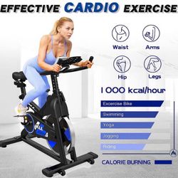 KLL Exercise Bike, Indoor Cycling Bike Stationary, Belt Drive Indoor Exercise Bike for Home Cardio Gym   -New in box -Assembly Required -No Issues -De