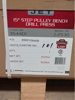 15" step pulley bench drill press
