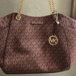 Medium Authentic Burgundy Michael Kors Purse 