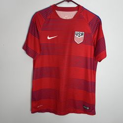 USMNT Team USA National Team Soccer Training Jersey Mens Large Red Nike 2016