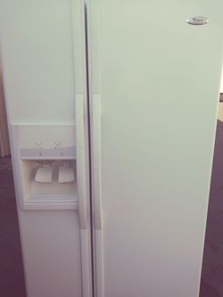 Whirlpool white fridge