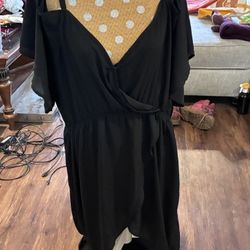 Torrid Midi Studio Knit Hi Lo Hem Wrap Dress Black Size 4 BOGO *All Clothing Buy 1 Get 1 For $1*