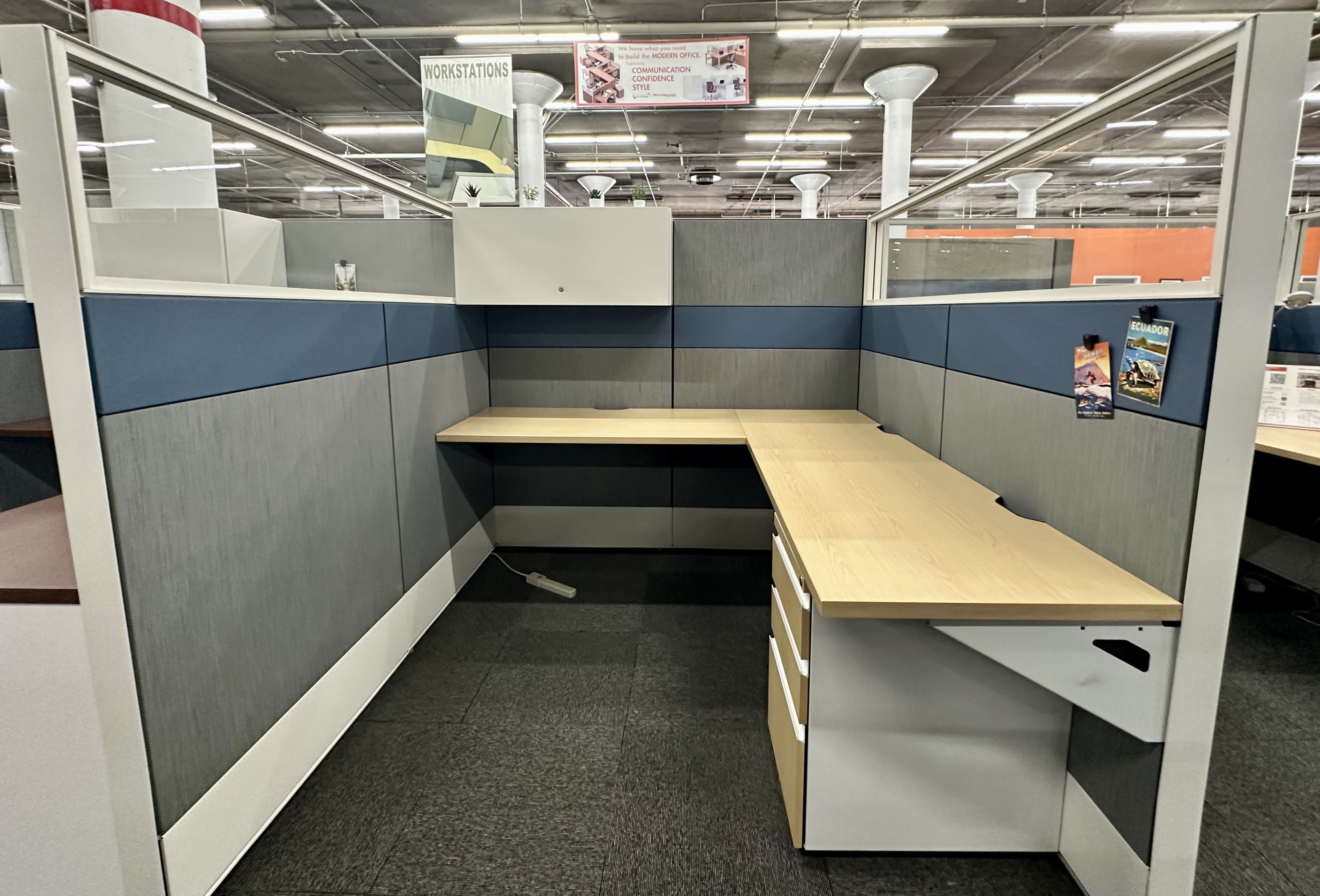 Haworth Compose Cubicle (Maple - 6' D x 6' W x 66" H)
