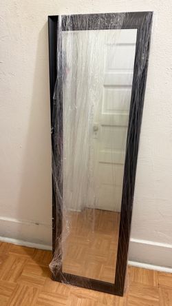 Full Length Black Framed Mirror 51” x 15.5” – Lightweight