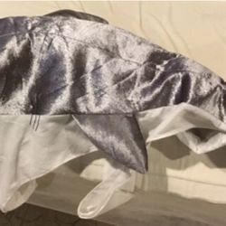 Grey And White “Shark” Dog Holoween Costume, Size XXL (40” Long)