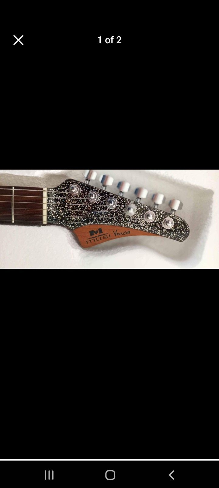 Virgo MUSI Sparkly Black Electric Guitar