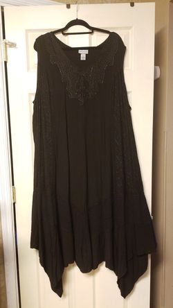 breezy black beach dress