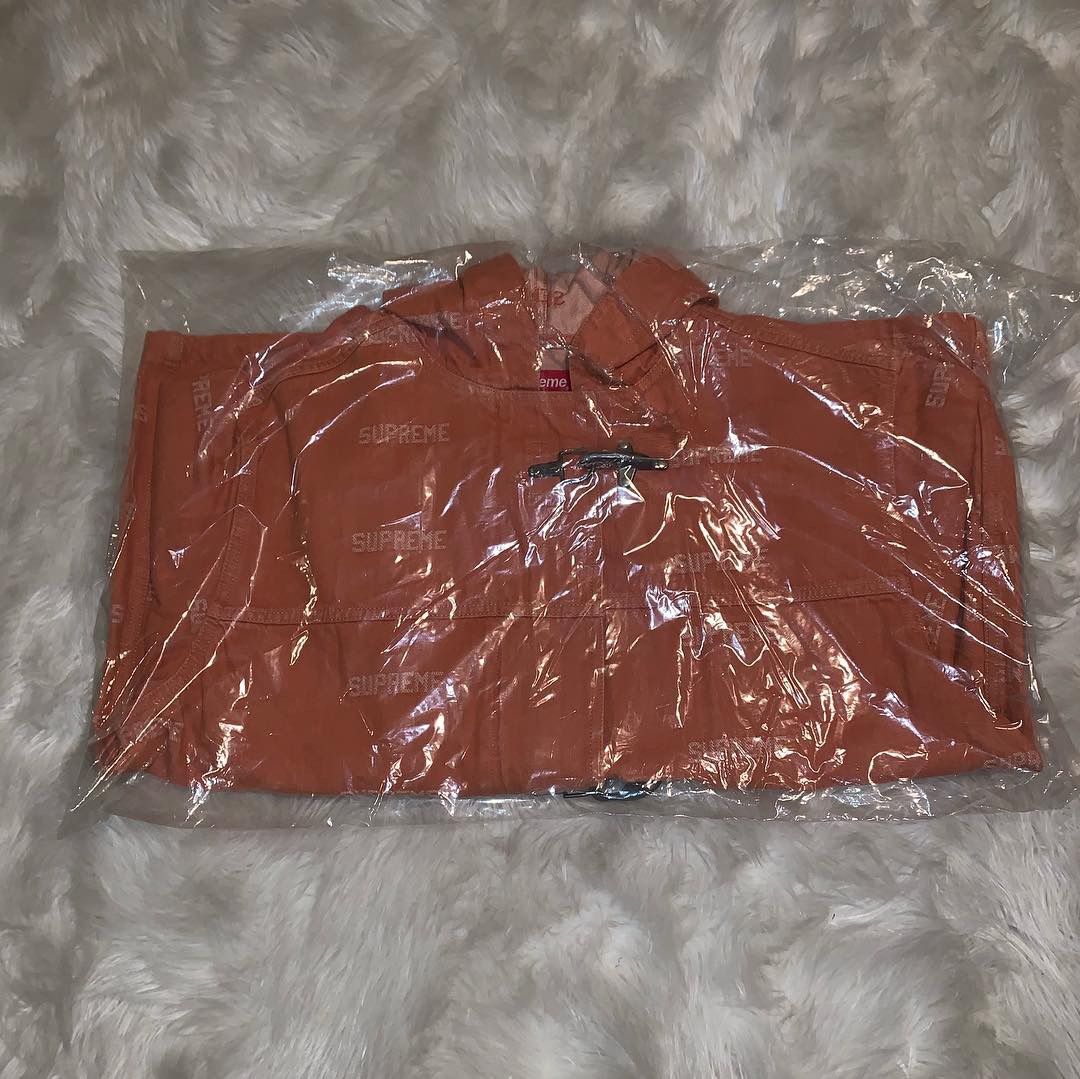 Supreme Orange Denim Turnout Jacket