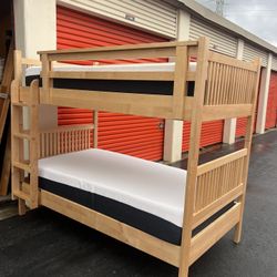 Twin Bunk Bed Solid Wood 🪵 