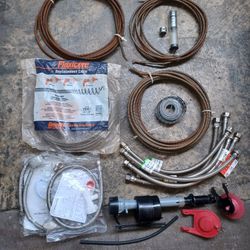 Drain snakes, fill valve, hoses, stopper, $85