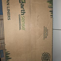 Earthsense 40-45 Gallon Recycled Can Liners (100 Count) - Black Heavy Duty