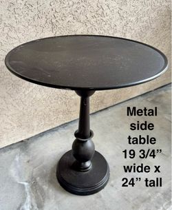 Metal side table